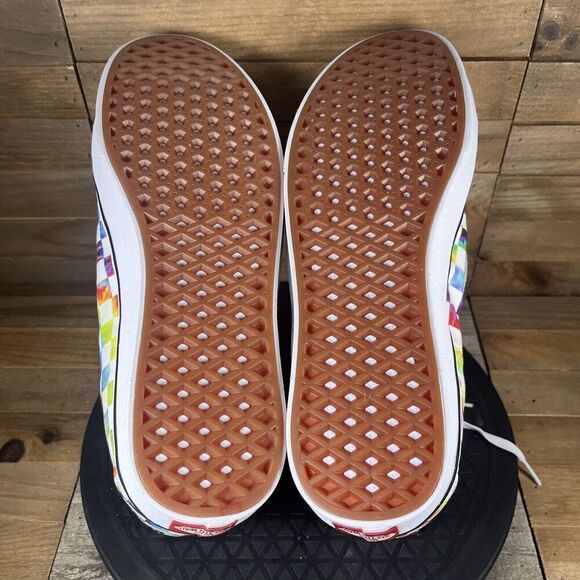 Vans Mens Sz 11.5 Comfycush Sk8-Hi Tie-Dye Checker Lightweight Canvas Sneakers - Picture 9 of 10